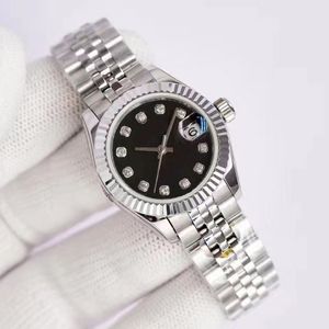 Lüks Moda Bayanlar Kadınlar İçin İzler Tasarımcı 28mm Datejust Designer Kol saatleri Paslanmaz Çelik Lady Otomatik Saatler Kadınlar İçin Noel Hediyeleri Kadınlar İçin