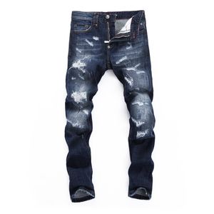 PP pleinxplein Men's jeans Original design blue color straight top Stretch slim plein denim jeans pant casual 336