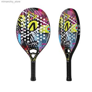 Tennis Rackets Racket Beach Tennis Padel Racket 100% Carbon Fiber Mens Tennis Racket Sandy Finishing Surface Padel Racket with Soft EVA Q231109