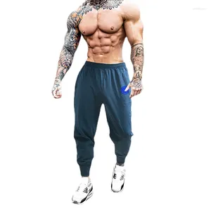 Calças masculinas moda casual fitness fino ajuste feixe boca carta impresso musculação treino de secagem rápida sweatpants