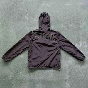 남자 재킷 2023 New Men Trapstar Jacket 스포츠웨어 Irongate t Windbreaker-Black 1to1 품질 자수 편지 여성 지퍼 선 ES