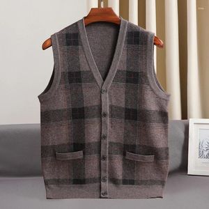 Coletes masculinos Chegada Fahsion Outono e Inverno Cashmere Cardigan Camisole Camisola Colete Tamanho S M L XL 2XL 3XL 4XL