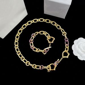 Female Designed Brass Thick Chain Necklace Bracelet Sets Greece Pattern Banshee Medusa Portrait Hiphop Punk Birthday Festive Party Gifts Designer Jewelry HMS6 -- 002