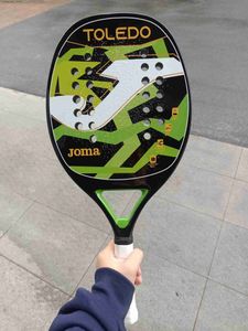 Tennis Rackets Racket Beach Tennis 30% Carbon Fiber Beach Tennis Sandy Finishing Surface Padd with Soft EVA and Convenient Cover Bag Q231109