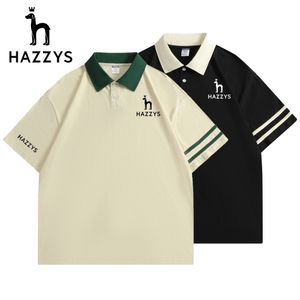 Mens Tshirts Summer Hazzys Cotton Kort ärm Tshirt Business Shirt Polo Sweat Absorberande Soccer Jersey 230408