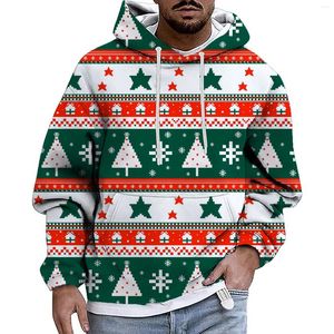 Erkek Hoodies Noel Grafik Sweetshirts Bol kazıklar Navidad Jumper Noel Hediye Modeli Tasarımcı Sokak Giyim Sudaderas