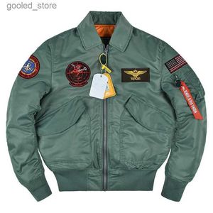 Mäns jackor Ny Martin Flight Pilot Jacket Män Vinterbedömning Squadron Loose Coat Windproof Baseball Coat Tactical Outerwear Q231109