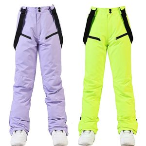 Skidåkning Bib Pants Men and Women Winter Outdoor Ski Pants Windproof Waterproof Warm Hateble Snowboarding Pants Snow Sports Bibs Pants 231107