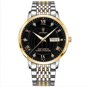 Un orologio da uomo, tutti gli orologi in acciaio inossidabile, batteria al quarzo, orologio da polso impermeabile in vetro super luminoso, montre de luxe