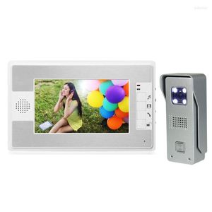 Video Door Phones 7" LCD Monitor Phone Intercom Doorbell System Home Security Kits IR Camera Bell Doorphone