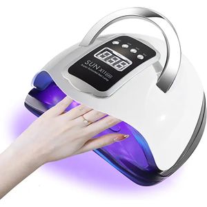 Nail Dryers 280W UV LED Nail Drying Lamp For Curing Nail Gel Polish 66LEDS Smart Nail Dryers With Motion Sensing UV Lamp for Manicure Salon 230407
