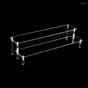 Jewelry Pouches Display Stand Detachable Ladder Acrylic Transparent Model Rack Showcase