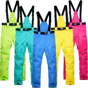 Skidåkning Bib Pants Outdoor -35 graders snöbyxor Plus Size Elastic Midjemän Truenter Vinter Skating Pants Skidåkning utomhusskidbyxor för kvinnor 231107