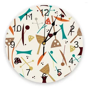 Relógios de parede Home Kitchen Série Cartoon Geometria Relógio Moda Sala de estar Relógio de Quartzo Decoração Moderna Rodada