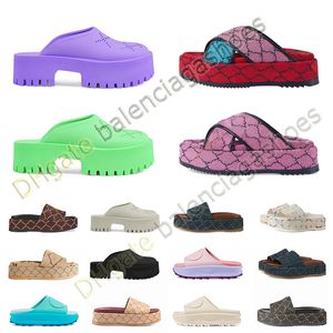 Kadınlar için Tasarımcı Sandalet Platform Delikli G Terlik Plaj Ayakkabıları Köpük Sandalet Coach Slides Terlik Havuz Katır Düz Sandalen Siyah Pembe Şerit Ev Ayakkabıları