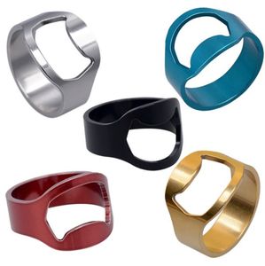 Openers Ring-shape Bottle Beer Cap Opening 22mm Mini Bottle Opener Stainless Steel Finger Ring Remover Kitchen Gadgets Bar Tools