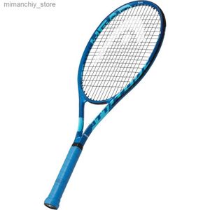 2024 Racchette da tennis blu - Racchetta da tennis Adustudy pre-incordata leggera - Ovale Midplus per un livello di potenza e controllo Q231109