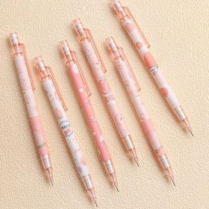 0.5mm Automatic Pencil Pink Peach Mechanical School Office Supplies Kawaii Korean Student Stationary 2B Pen Lead 2023