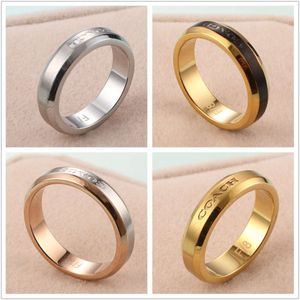 Brand Couple Pair Male and Female Student Tail Sier Rose Gold Ring Non Fading Valentine's Day Gift