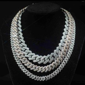Anhänger Halsketten Benutzerdefinierte feine personalisierte 925 Silber Diamant Vvs Baguette Moissanit Iced Out Brief Schmuck Halskette