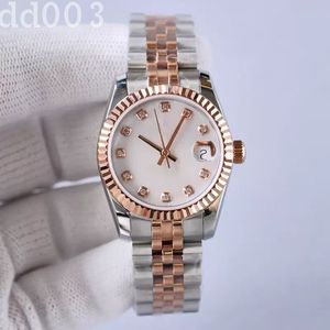 Designer Watches Datejust Mens Watch Multicolor Rostfri Steel Strap Waterproof hela automatiska Montre de Luxe Luxury Pink Moissanite Watch 31mm 28mm SB030 C23