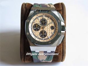 44mm En Kalite Erkekler Saatleri Chronograf 26400 ZF Fabrika Cal.3126 Hareket Otomatik Mekanik Saat 316L Safir Ayna Gecesi Kızdırma Dalış Bilek Swatches-1