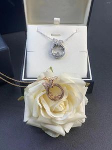 Pendants Party Moda Yakası Kolye Mutlu Güneş Ayı ve Yıldız Kiri Elmas Kolye