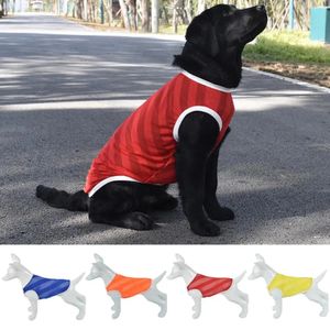 Dog Apparel Dog Tank Top Round Neck Breathable Mesh Sportswear Pet T-shirt Summer Large Dog Wear 231109