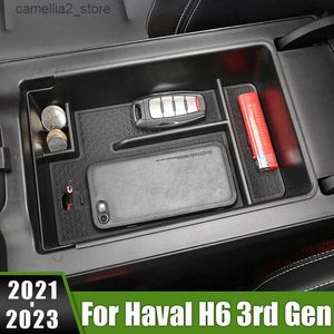 Organizer per auto per Haval H6 3rd Gen 2021 2022 2023 GT DHT-PHEV Auto Console centrale Bracciolo Scatola di immagazzinaggio secondaria Portaoggetti Organizer Vassoio per guanti Q231109