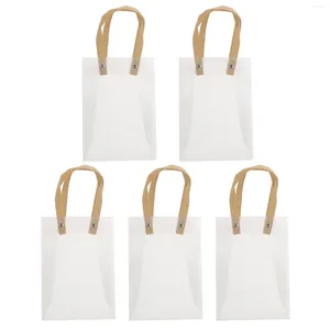 Present Wrap 5 PCS Bag Wedding Candy Wrapping Påsar Transparent förpackningsförvaringspåsar PVC -förpackning