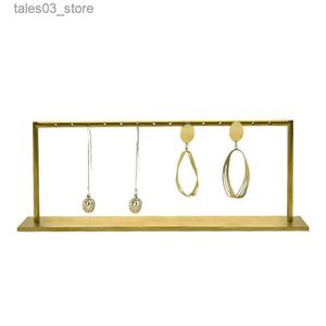 Jewelry Boxes Jewelry Display Holder Ear Stud Stand Metal Creative Golden Shape Earrings Bracelet Storage Shelf Q231109