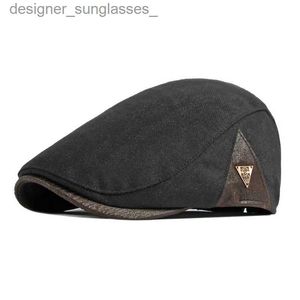 Cappelli a tesa larga Moda Autunno Berretto Cappello Uomo Retro Strillone Ivy Piatto C A spina di pesce Cappello a becco d'anatra Pittore Regolabile Gatsby Guida Cabbie CL231109