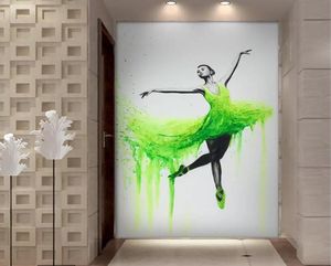 Nuovo HD stampato 1 pezzo elegante ballerina danzante pittura a olio astratta balletto ragazza pittura murale multi scelte grande tela3114117