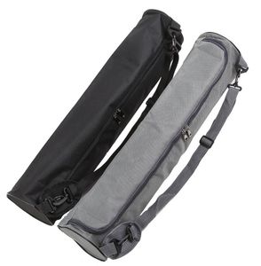 7215cm Portable Yoga Mat Canvas Waterproof Drawing Storage Bag Carrier Outdoor Sports Backpack Black Gray Color8299079