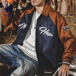 Homens Down Parkas American High Street Baseball Jacket Homens Carta Bordado Oversized Outono Y2K Unisex Casual Jaquetas Mens Bomber Varsity Coats 231108