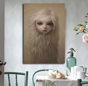 Mark Ryden Fur Girl Wall Art Canvas Poster och tryck Canvas Målning Dekorativ bild för kök sovrum heminredning konstverk6174335