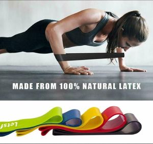 5 Farben elastische Yoga-Gummi-Widerstands-Hilfsbänder Gummi für Fitnessgeräte Übungsband Workout Zugseil Stretch Cross Train5784500