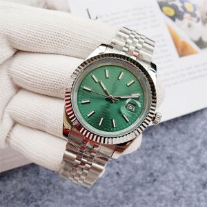 Moda męska zegarek 40 mm AAA Automatyczne uzwojenie zegarki mechaniczne Strap ze stali nierdzewnej Casual Business Green Wristwatch Montre de Luxe
