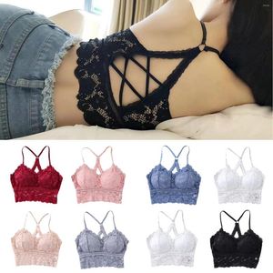 Camisoles & Tanks Women Sexy Tube Top Ladies Strapless Wrap Chest Underwear Cross Corset Crop Beautiful Back Lace Vest Bra