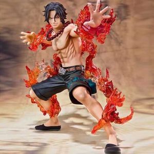 Anime uma peça batalha fogo figuras de ação brinquedos japão anime estatuetas colecionáveis modelo brinquedo para anime amante estatueta