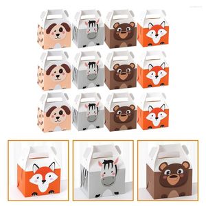 Gift Wrap 12 Pcs Goodie Boxes Chocolate Packaging Case Party Candy Containers Snack Decor Paper Holders