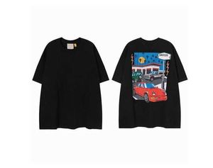 メンズ tシャツ メンズデザイナー tシャツ ギャラリーフリース反射プリント品質オーバーサイズハイストリートレトロ綿部門抗ピリングスポーツ tシャツ qz