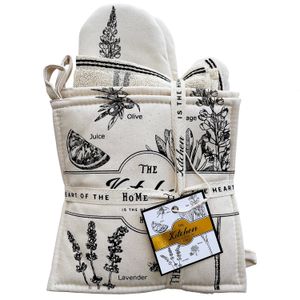 Oven Mitts F606 I GREVY 6 PCS Pack Cotton Oven Mitts Pot Holder Terry Washcloths Kitchen Line Gift Set 231109