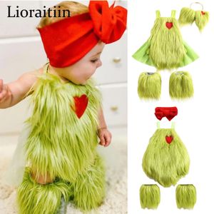 Clothing Sets 07 29 Lioraitiin 0 24M Infant Baby Girl Suit Set Halter Neck Sleeveless Bodysuit Headband Leg Warmer Halloween 231109