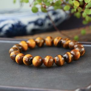 Strand Natural Tiger Eye Stone Breads Bracelets 6-16 mm Lucky Crystal Bracelet Pray Mulheres homens Acessórios DIY Fios de dicas de presente