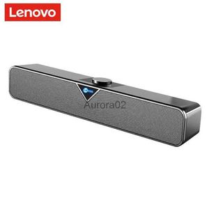 Altoparlanti per computer Altoparlanti Bluetooth Lenovo Lecoo Design a doppio corno 360 effetti sonori stereo Pc Gamer Altoparlante lungo Echo Dot per computer desktop YQ231103