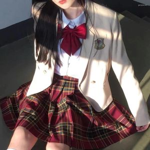 Röcke Weihnachten Rot Plaid Rock Retro Für Frauen Sommer College Stil JK Halbe Länge Mini Süße Mädchen Koreanische Y2K Plissee