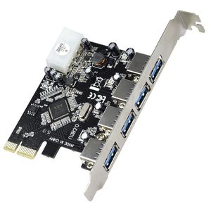 Freeshipping RÁPIDO USB 30 PCI-E PCIE 4 PORTAS Adaptador de cartão de expansão expresso Ehgus