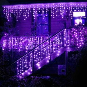 Waterproof Christmas Lights 5M Droop 0.4-0.6m Outdoor Icicle String Lights for Garden Mall Eaves Balcony Fence House Decoration D2.0 LL