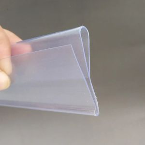 wholesale Plastic PVC Shelf Data Strips S N Type on Mechandise Price Talker Sign Display Label Card Holder for Store Glass Rack 100pcs